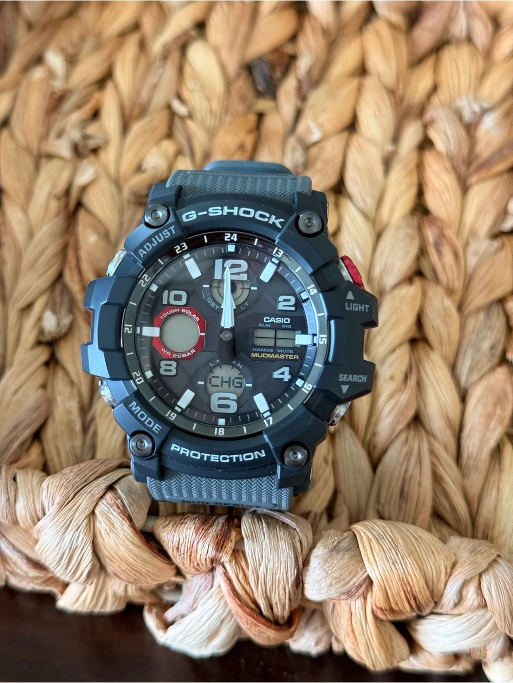 Casio G-Shock Mudmaster Black and Red Accent Tactical Watch